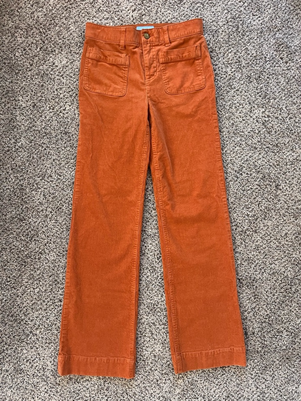 Women’s Wide-Leg Corduroy Pants in Rust